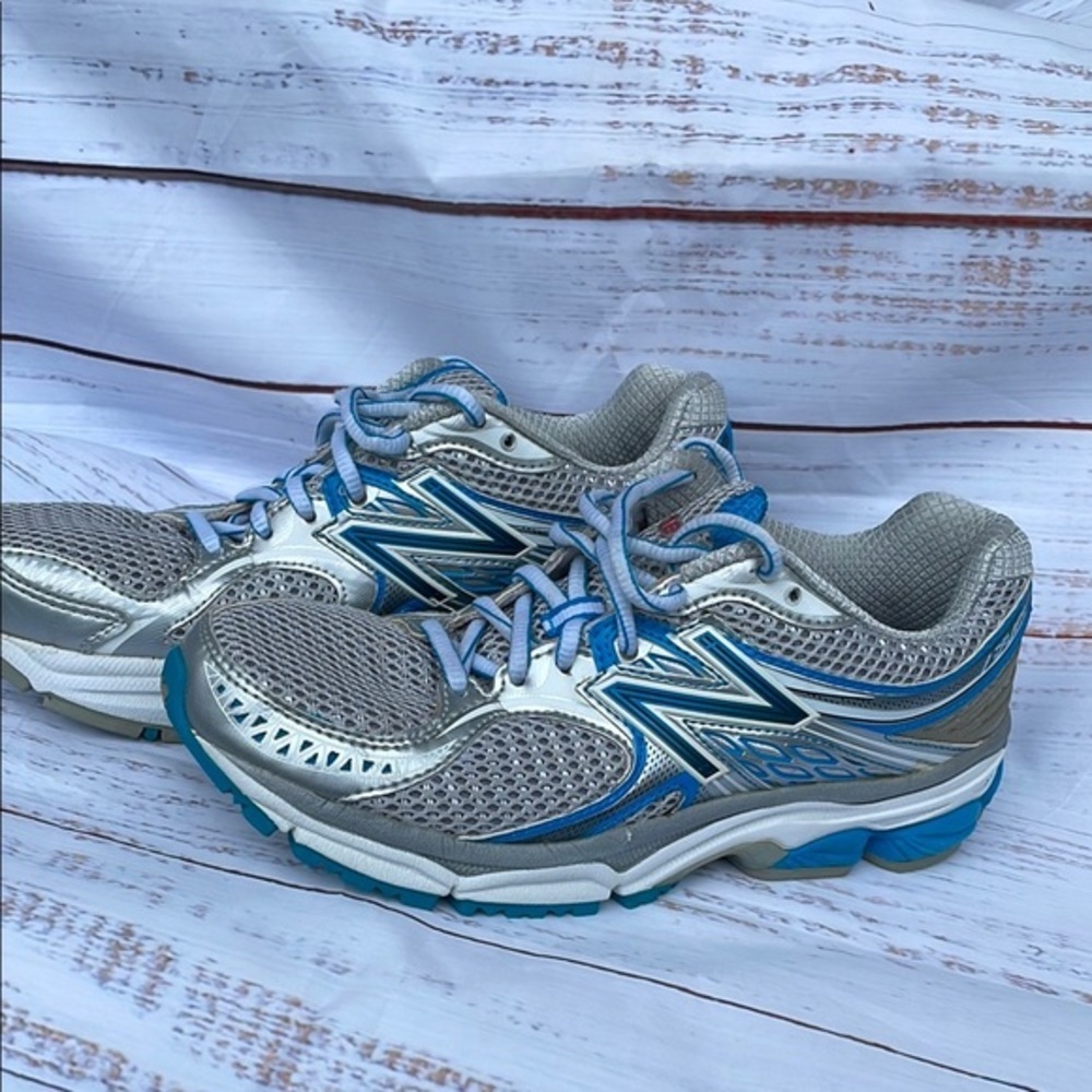 New Balance Gray and Blue Athletic Shoes